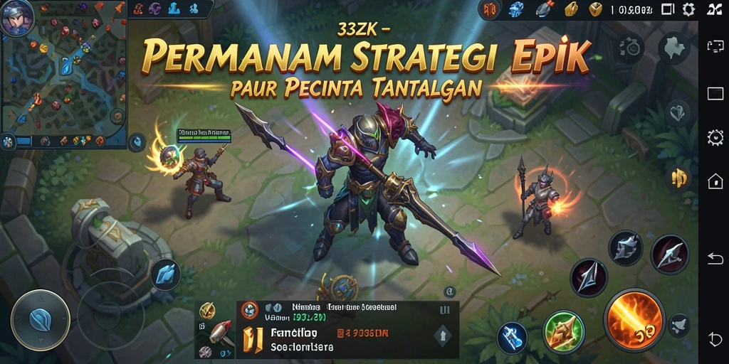 Screenshot gameplay 33ZK yang menunjukkan taktik pertempuran menarik.