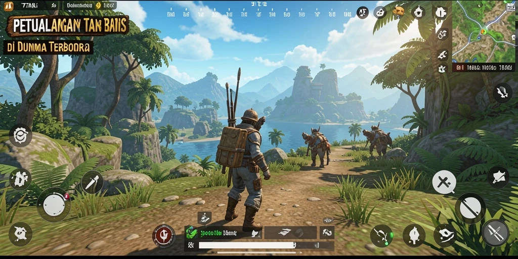 Tampilan gameplay 77AG dalam petualangan dunia terbuka yang mendebarkan.