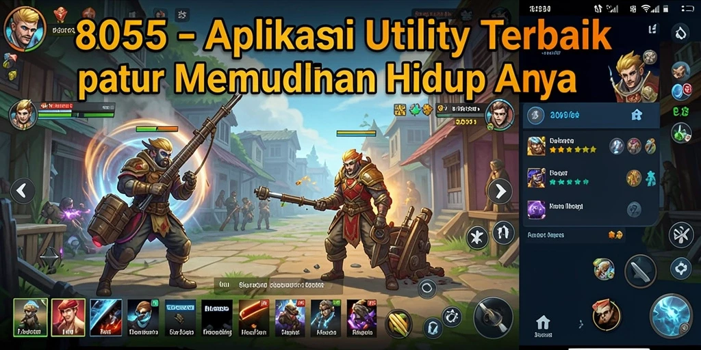 Tampilan antarmuka 8055 yang sederhana dan mudah dinavigasi.