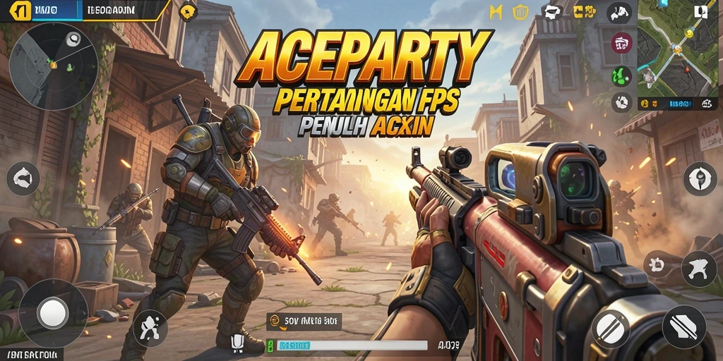 Gameplay seru ACEPARTY dengan aksi tembak-menembak yang dinamis.