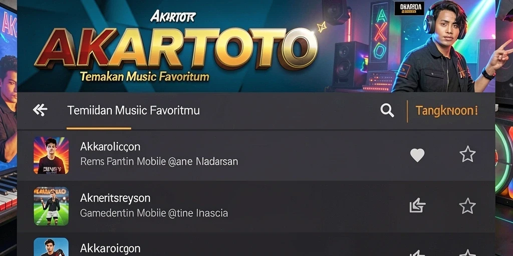 Screenshot gameplay AKARTOTO dengan fitur musik menarik.