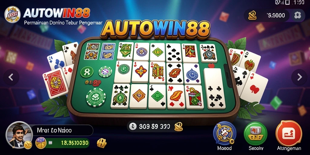 Tampilan gameplay menarik di AUTOWIN88 dengan domino yang berwarna-warni.