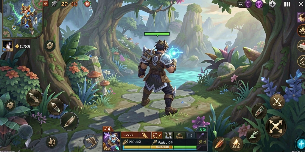 Gameplay MMORPG epik di C789 dengan pemandangan yang menakjubkan.