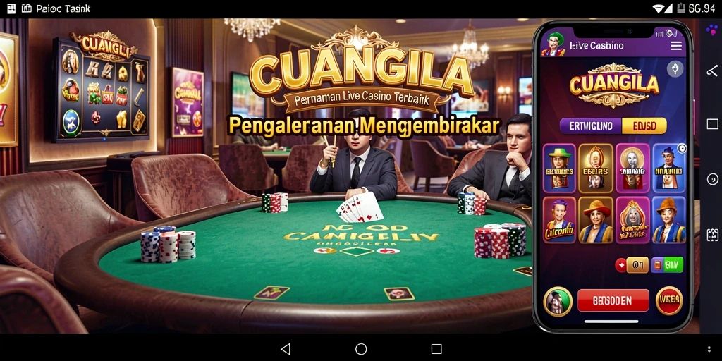 Tangkapan layar CUANGILA menampilkan permainan Live Casino yang seru dan interaktif.