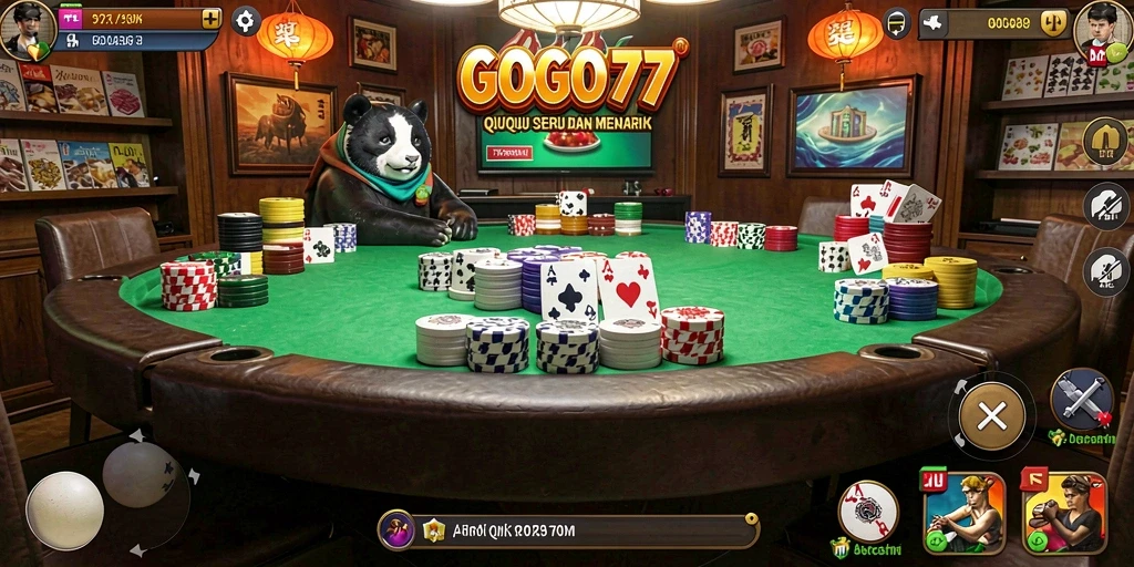 Tampilan gameplay QiuQiu yang seru dan mengasyikkan.