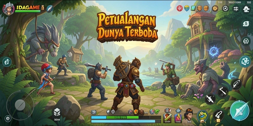 Menunjukkan petualangan seru dalam dunia terbuka IDAGAME.