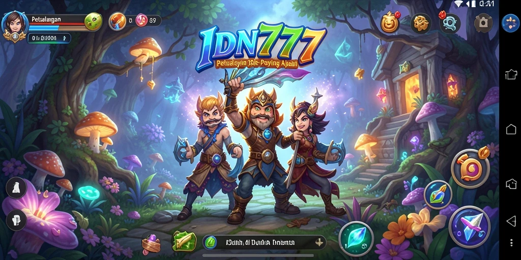 Screenshot gameplay IDN777 yang menampilkan karakter dalam aksi pertarungan.