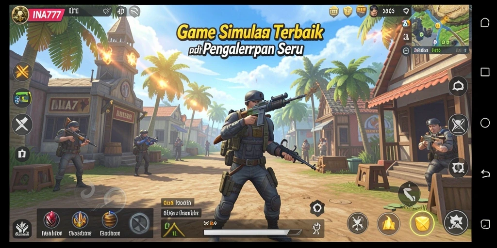 Screenshot utama INA777 menunjukkan gameplay simulasi yang mendebarkan.