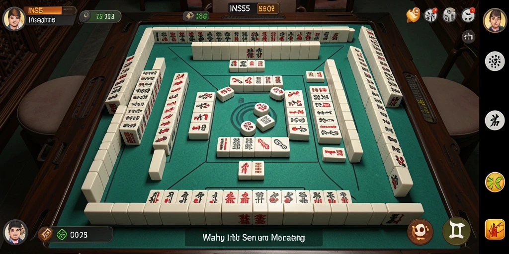 Tampilan gameplay Mahjong yang seru di INS55.
