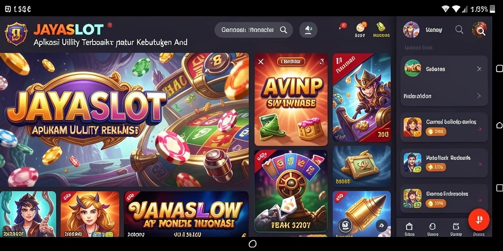 Tampilan antarmuka JAYASLOT yang menarik dan intuitif.