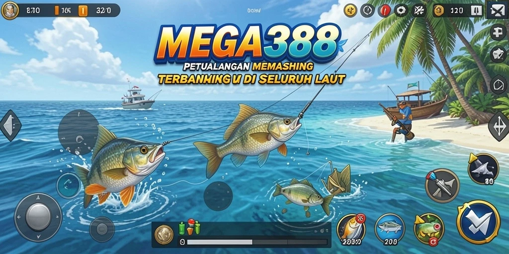Tangkapan ikan yang megah dalam gameplay MEGA388.