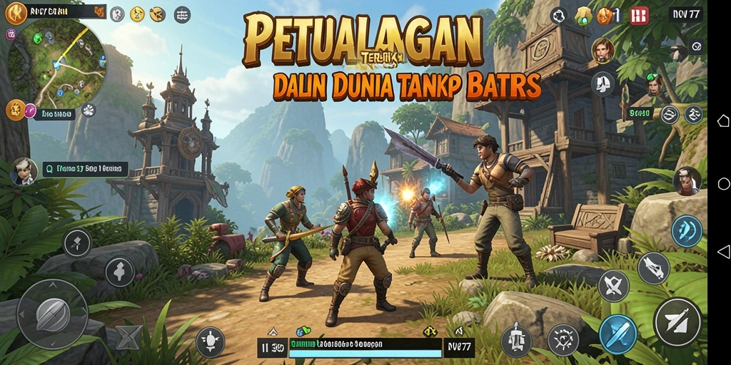 Screenshot utama NV77 menampilkan gameplay Open World yang menakjubkan.