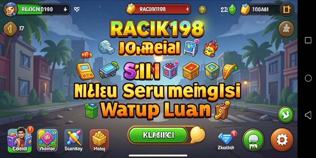 Tampilan gameplay menarik dari RACIK198 dengan elemen Idle yang menawan.