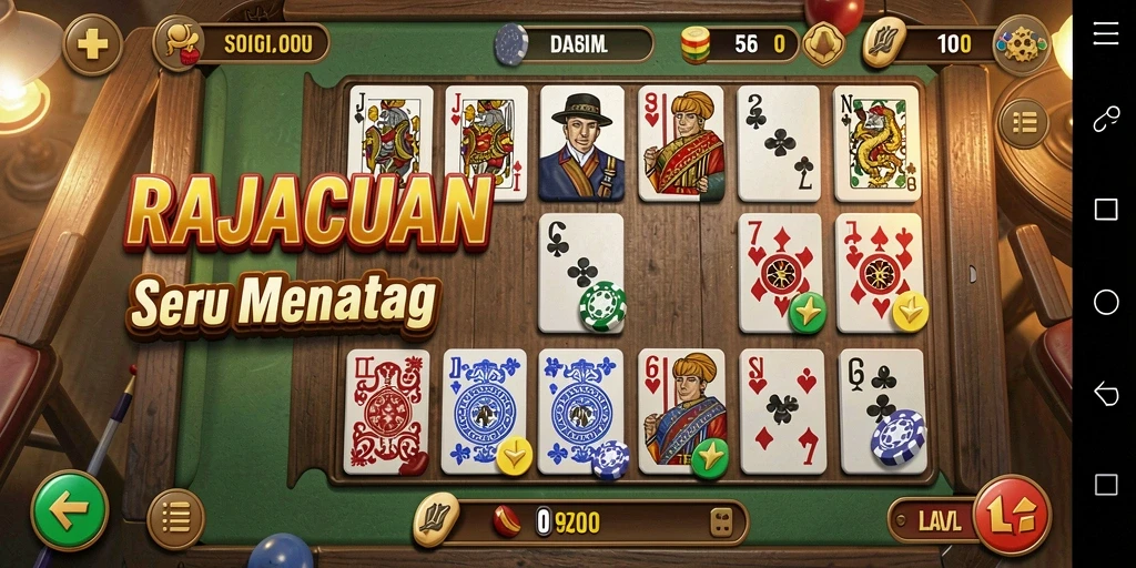 Tampilan gameplay menarik dari RAJACUAN yang menyenangkan untuk dimainkan.