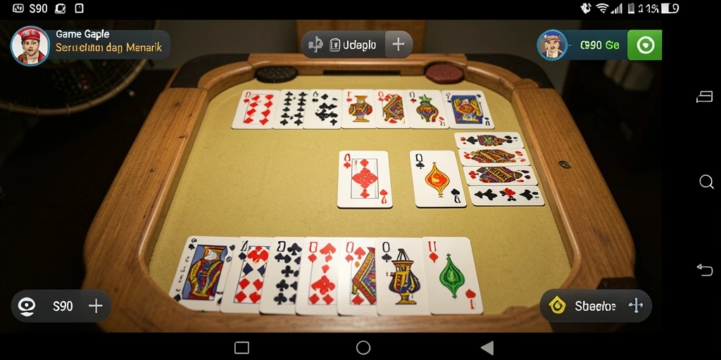 Tampilan gameplay S80 dengan suasana permainan Gaple yang seru.