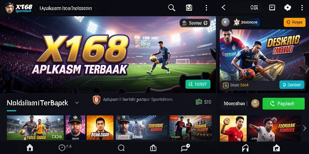 Tampilan gameplay X168 yang interaktif dalam taruhan Sportsbook.